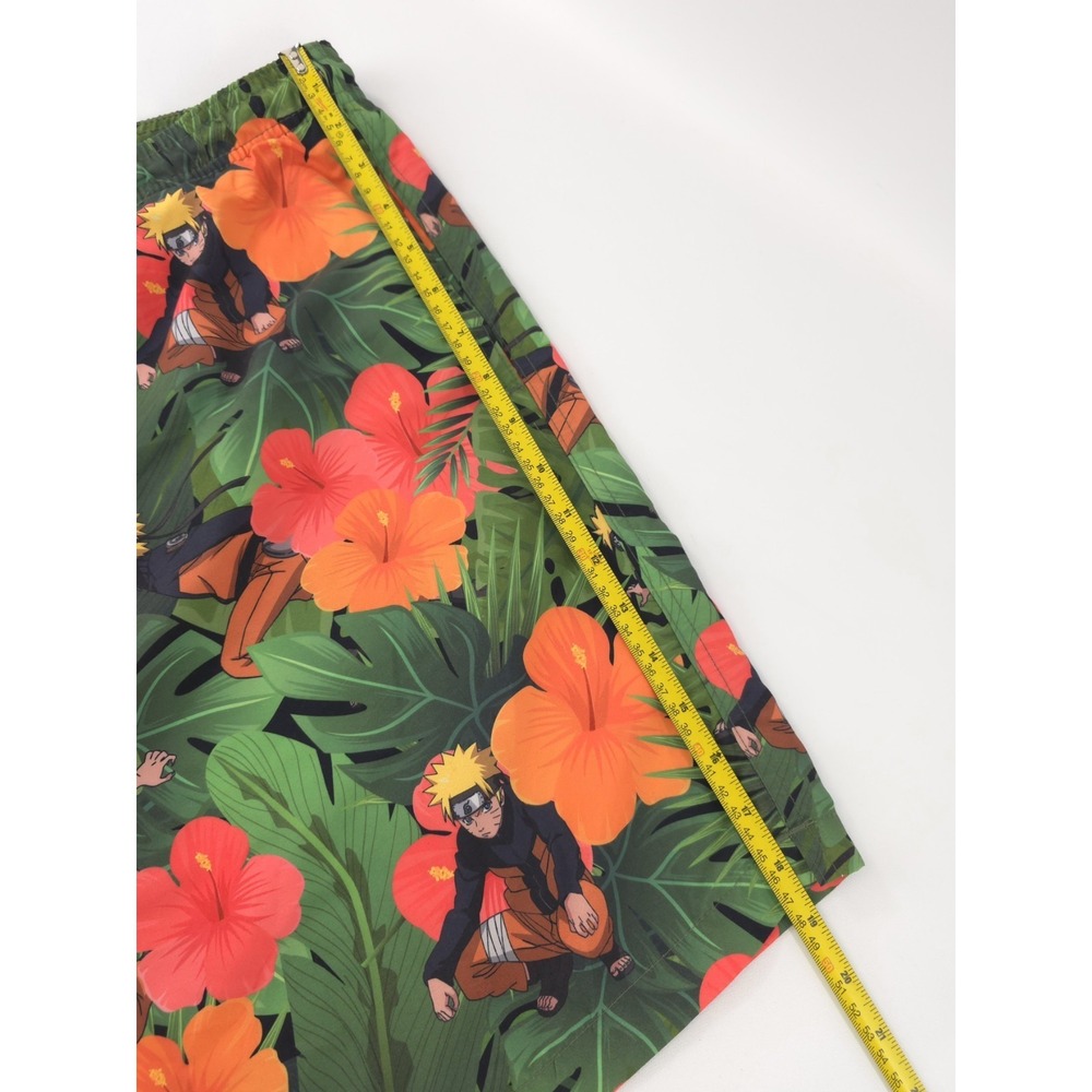 Naruto Shippuden Mens 2XL Swim Trunks Floral Tropical Board Shorts - Picture 4 of 8